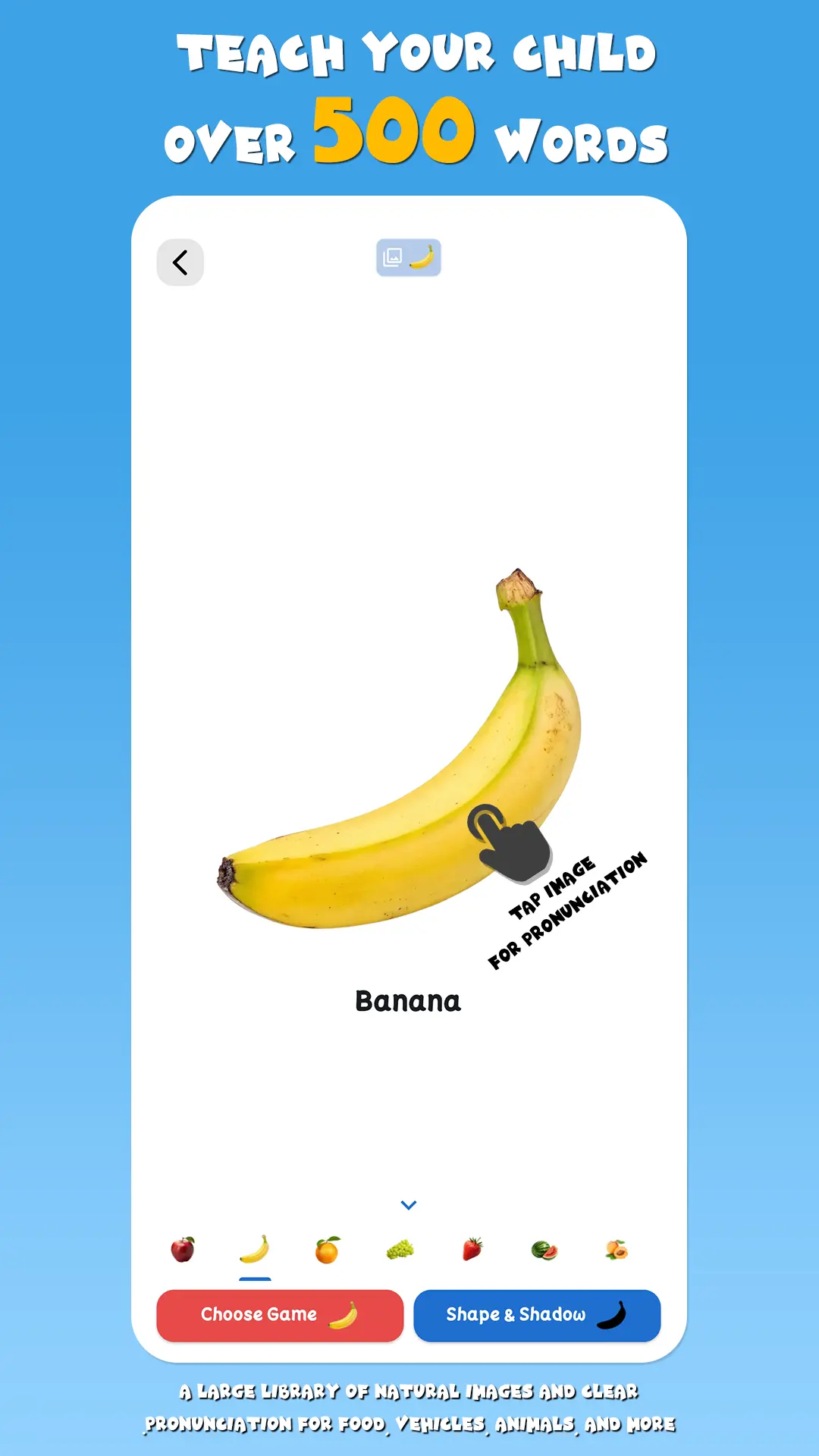 My Words App Screenshot - teach first words for toddlers