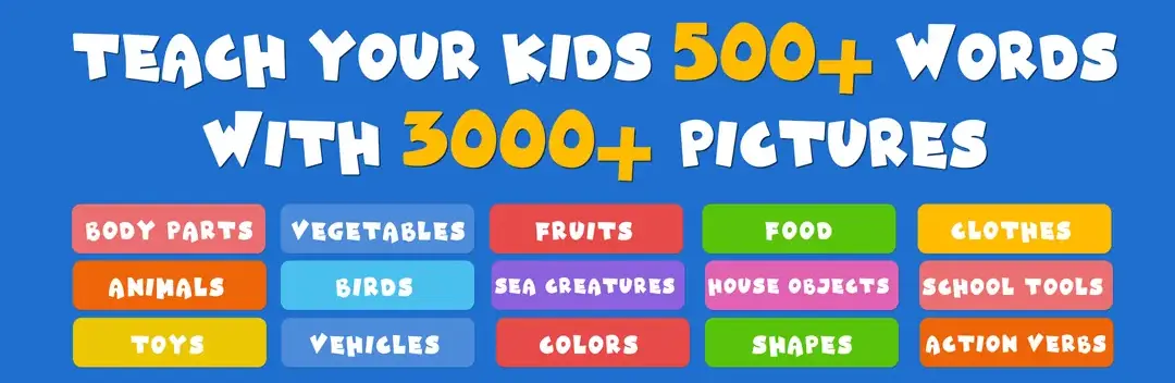 My Words App - Interactive first words for toddlers with clear audio pronunciation to build everyday vocabulary.