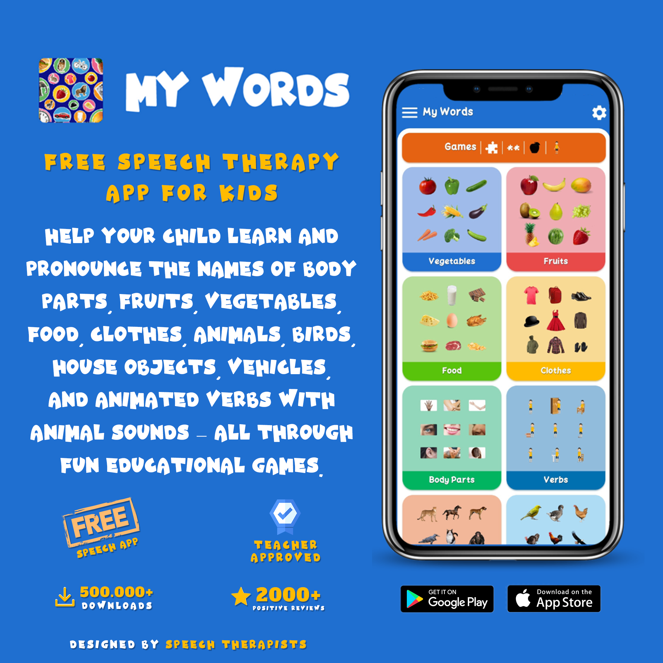 My Words App Mockup
